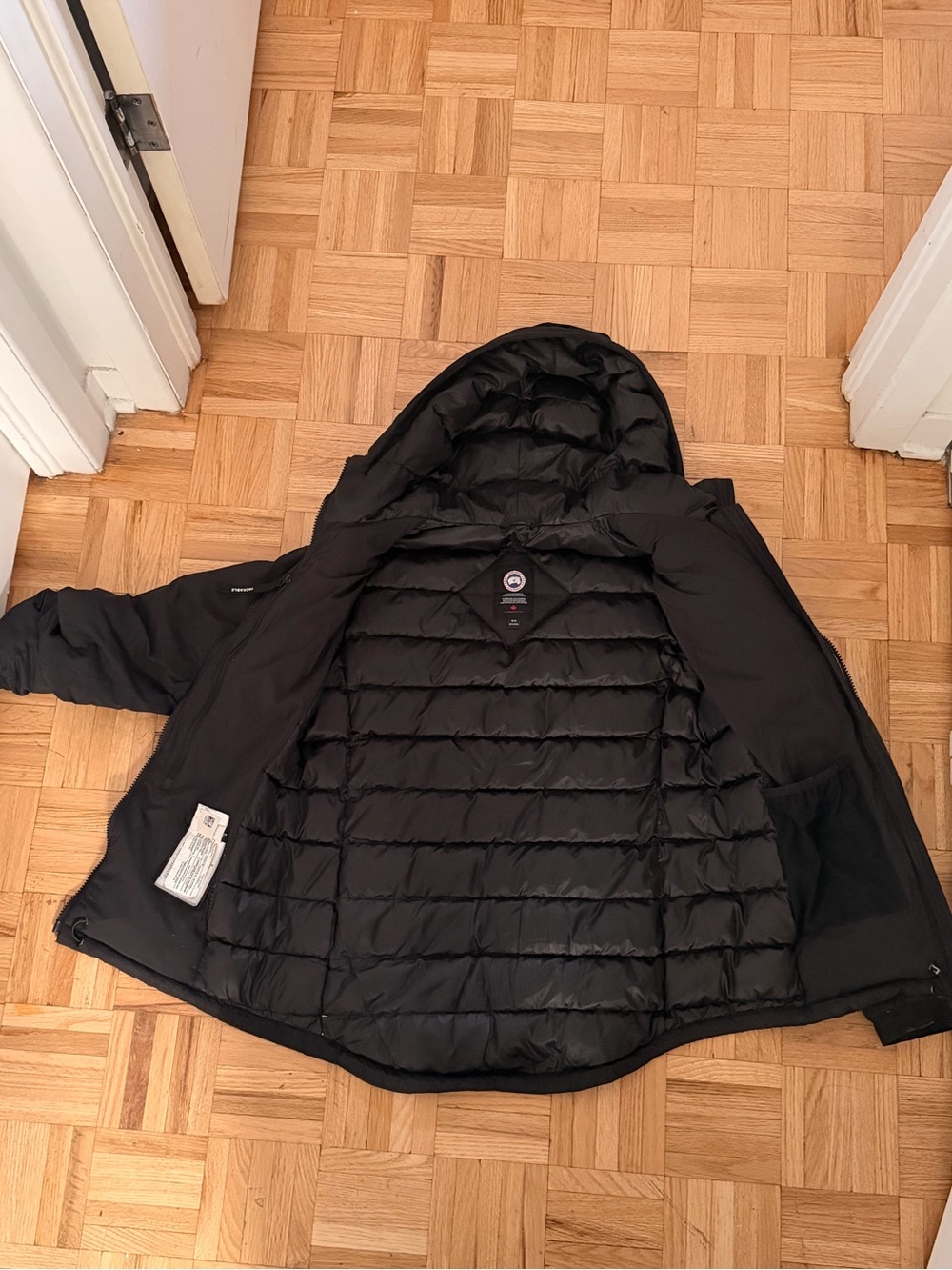 Canada Goose Black Puffer Jacket with Hood